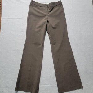 Express Design Studio Editor Flare Dress Pants Brown Taupe Womens Sz 8 Long EUC